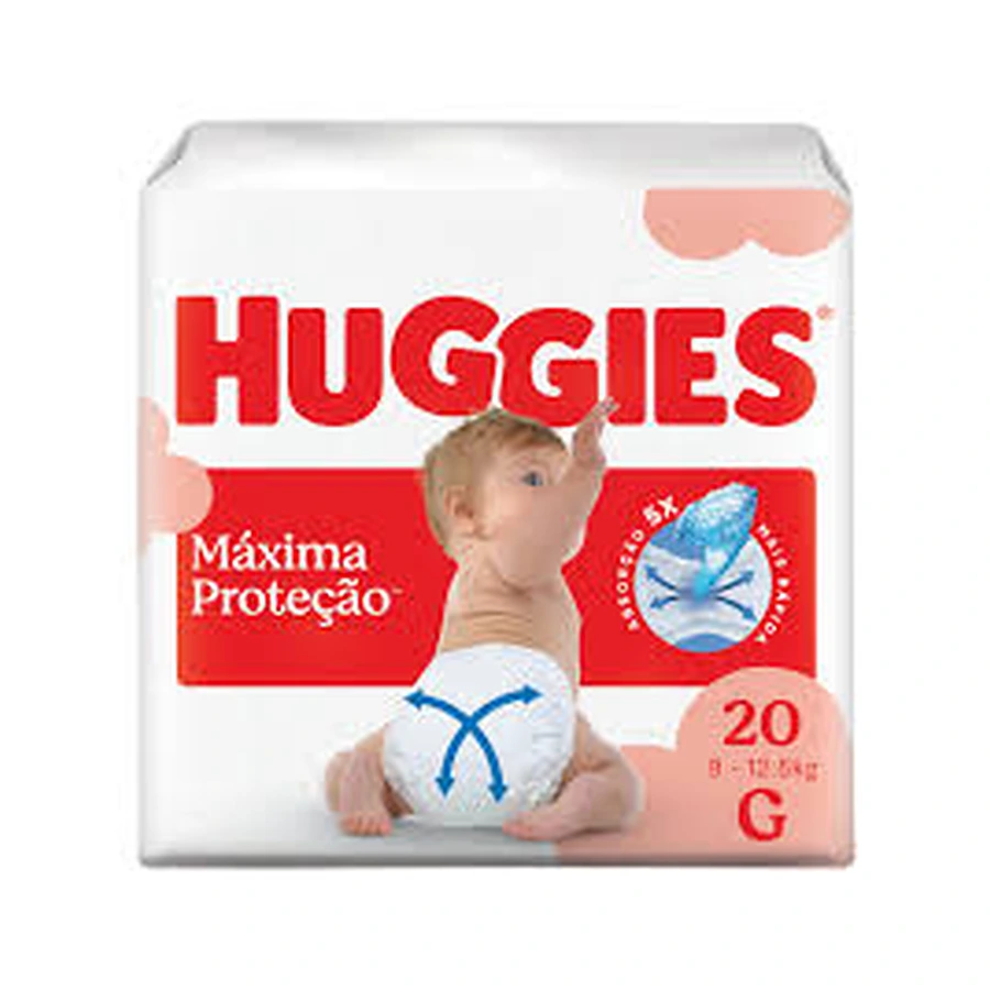 Huggies Máxima Proteção G — 20 fraldas